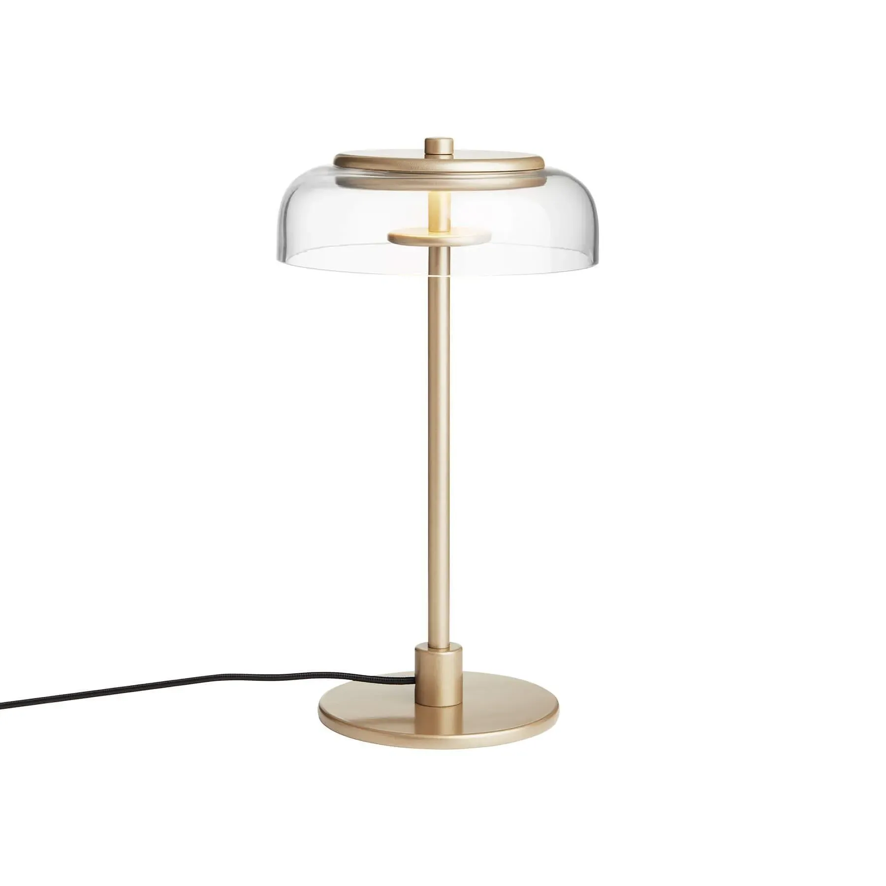 Small Table Lamp with LED - Gold, Glass