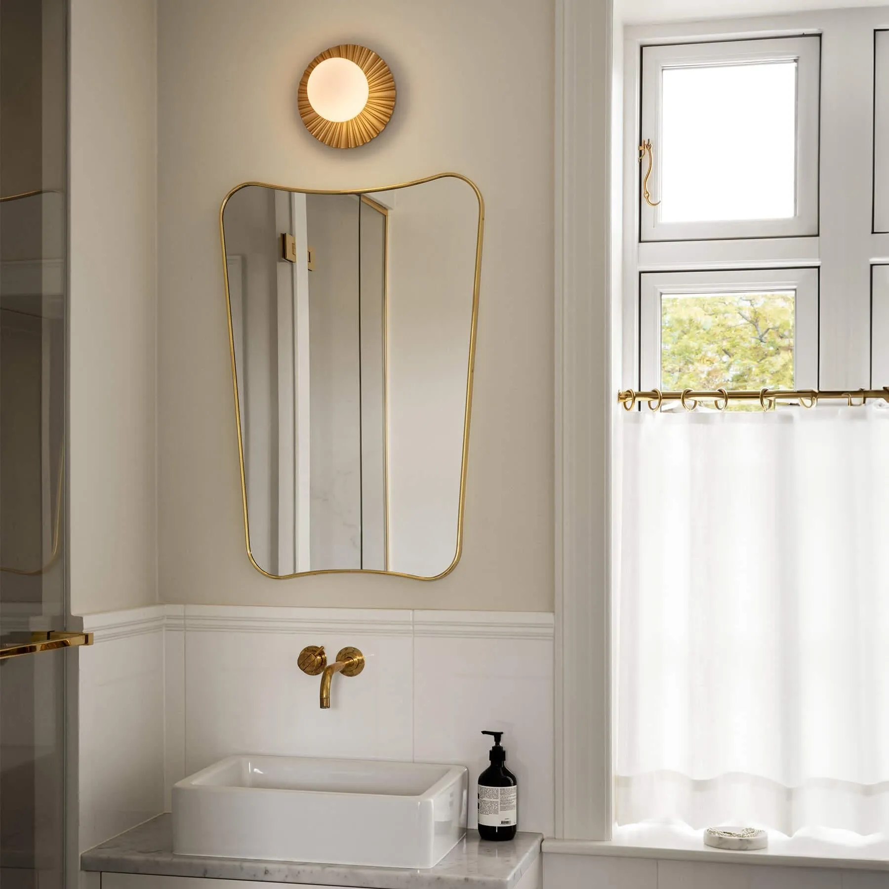 Small Wall Ceiling Light - Gold, Metal