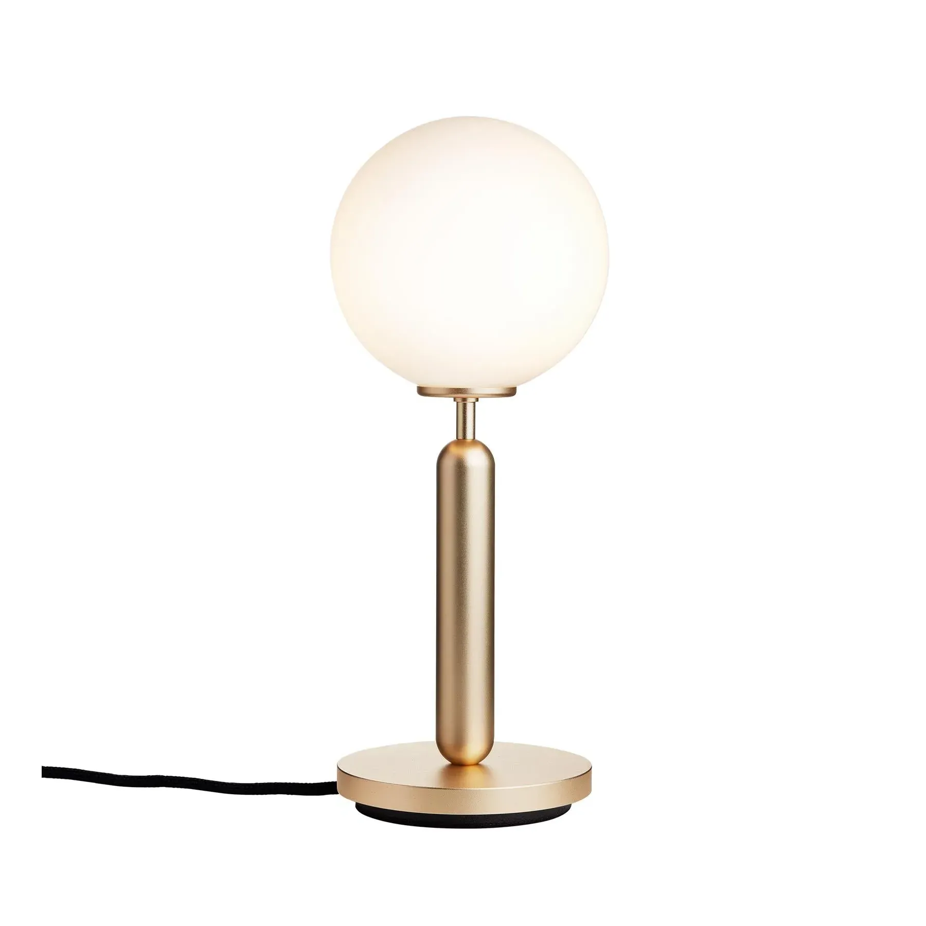 Table Lamp with Glass Globe - Brass, Metal