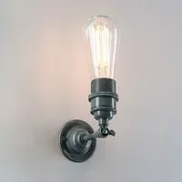 Adjustable Industrial Wall Light - Grey, Metal