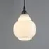 Barrel Pendant Light - Brass, Opal Glass