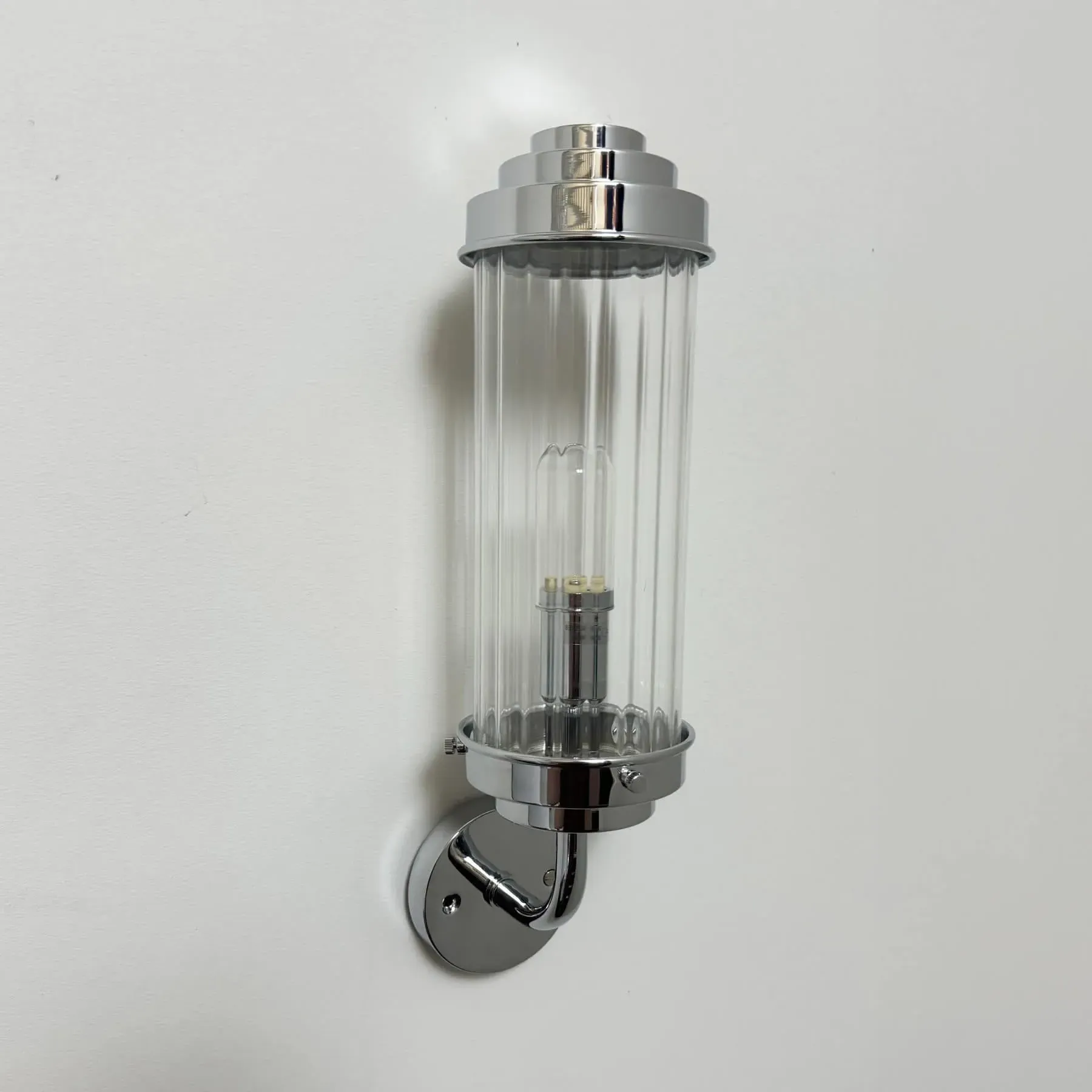 Bracket Wall Light Art Deco - Polished Chrome
