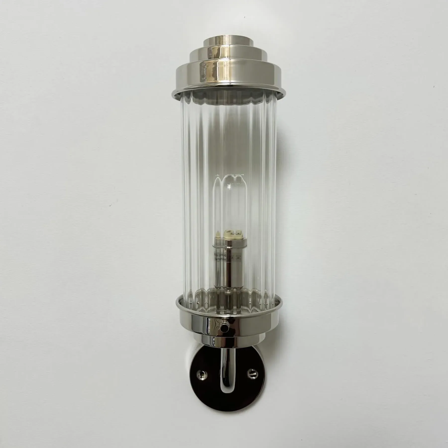 Bracket Wall Light Art Deco - Polished Nickel