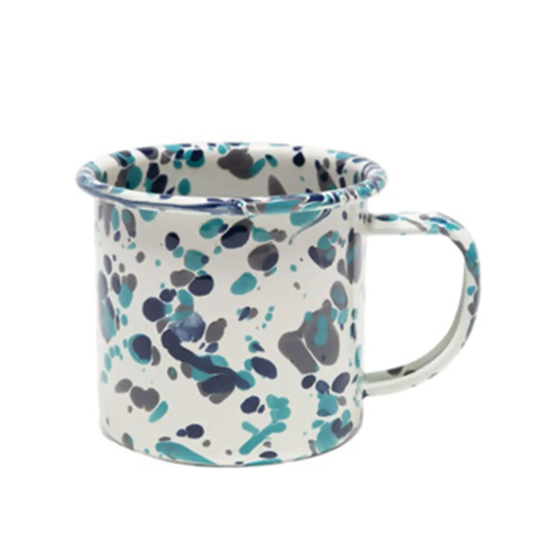 Coffee Mug - Blue Tides, Porcelain Enamel