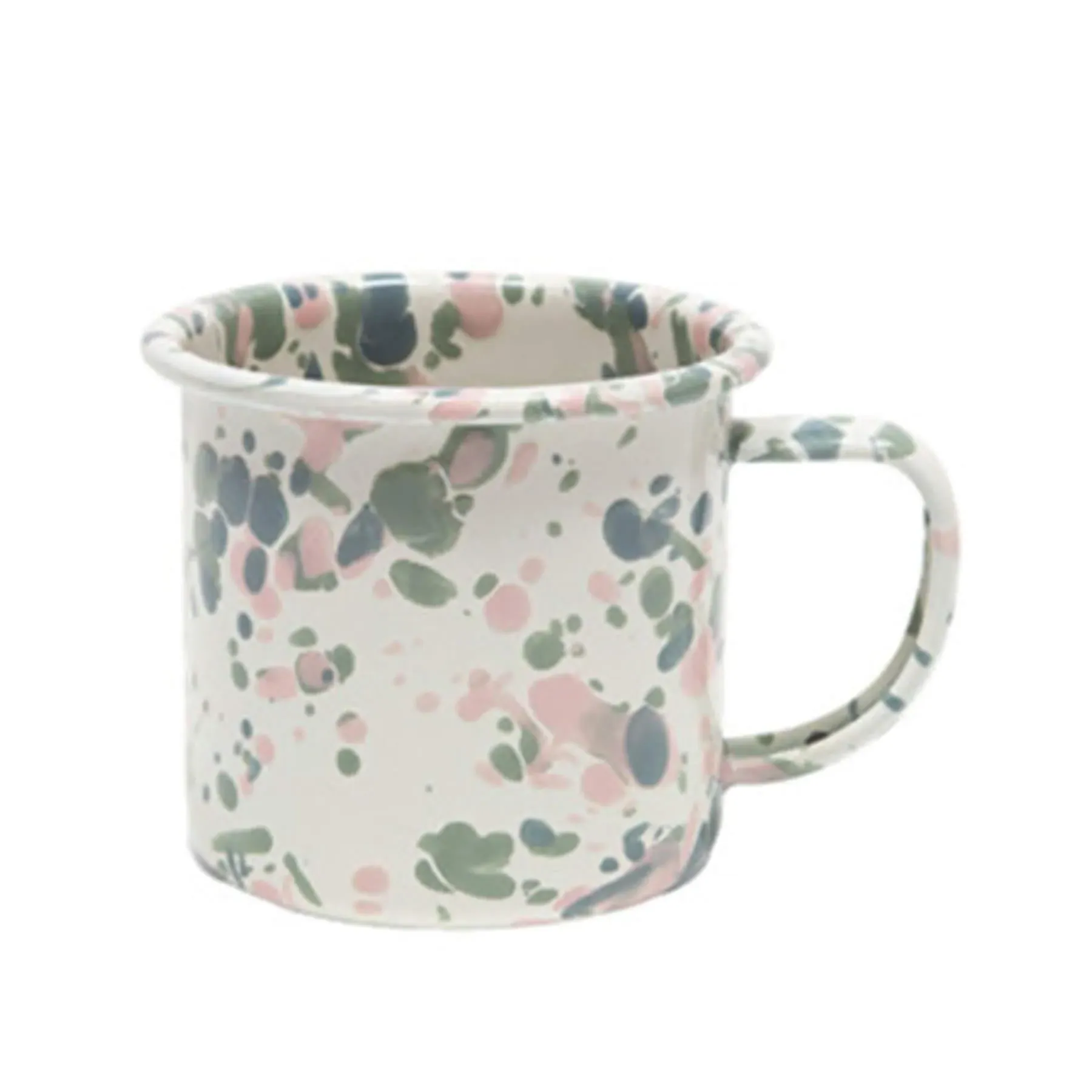 Coffee Mug - Mint Hibiscus, Porcelain Enamel