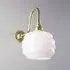 Deco Bathroom Wall Light - Polished Brass, Opal Glass