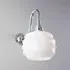 Deco Bathroom Wall Light - Polished Chrome, Opal Glass