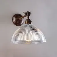 Dome Wall Light with Adjustable Arm - Antique Brass
