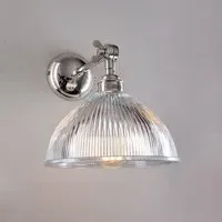 Dome Wall Light with Adjustable Arm - Polished Nickel