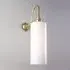 Electric Wall Light with Opal Shade - Brass