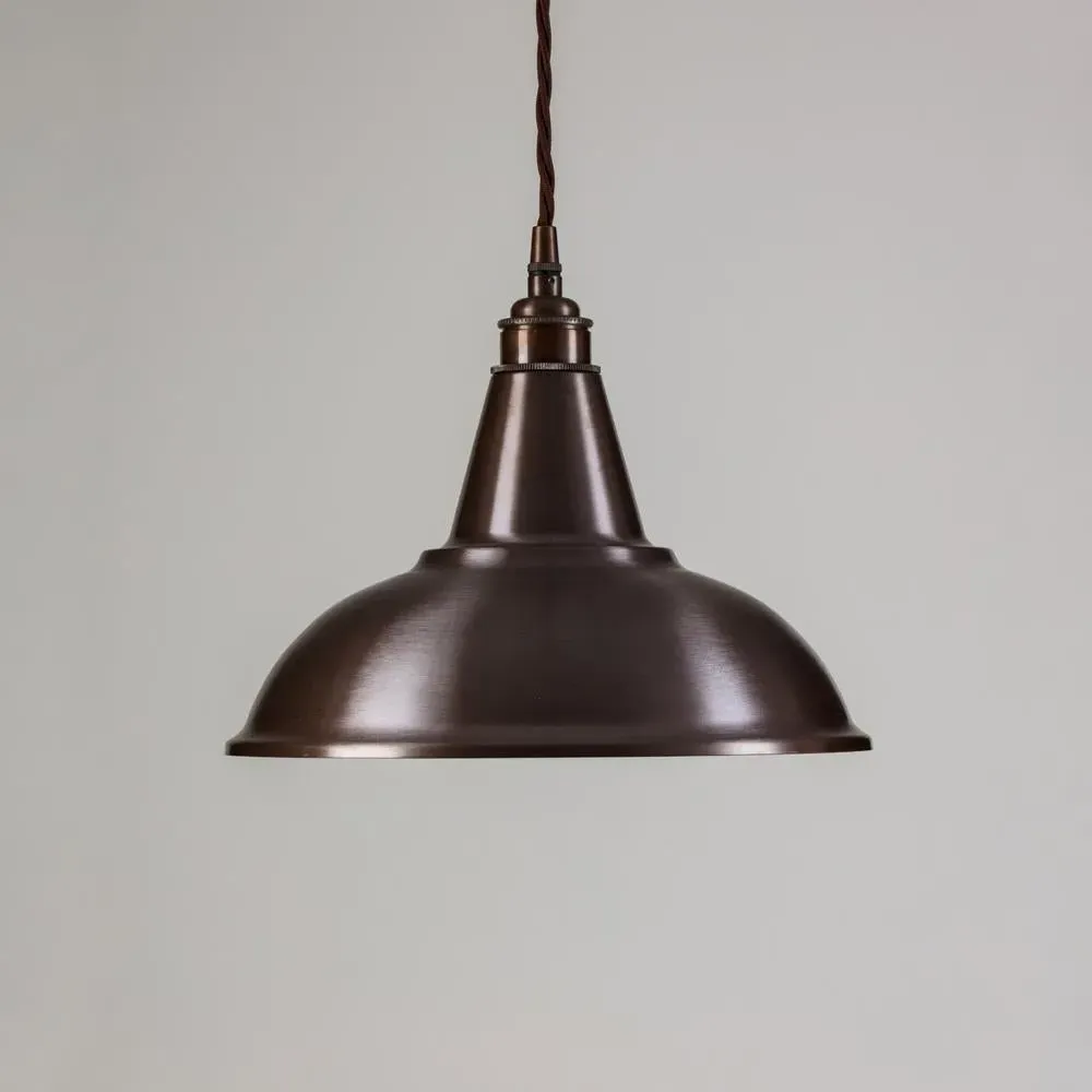 Factory Pendant Light - Antique Brass, Metal