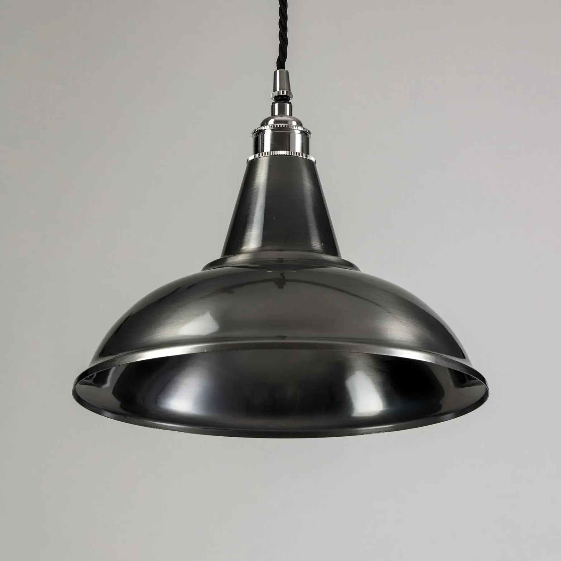 Factory Pendant Light - Antique Silver, Metal