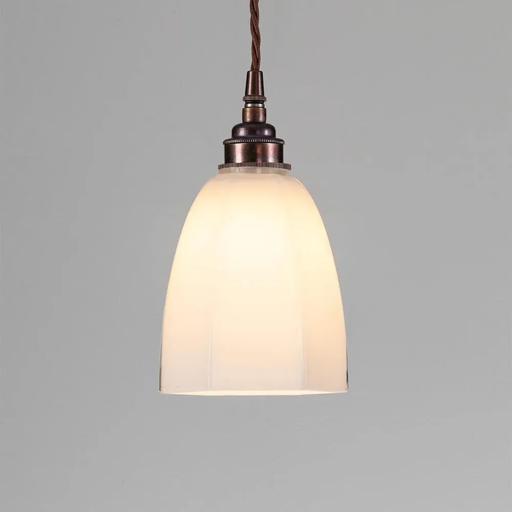 Hexagon Pendant Light E27 - Brass, Glass