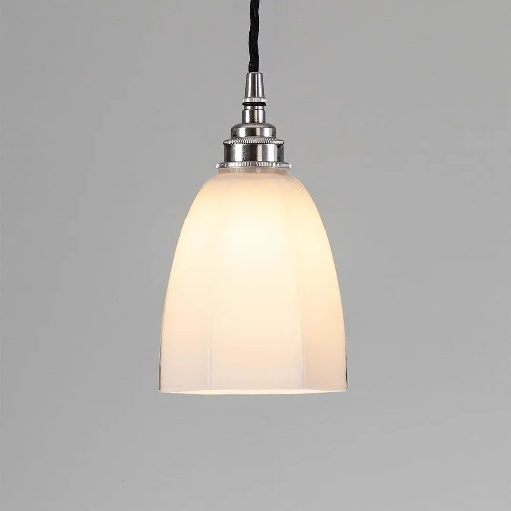 Hexagon Pendant Light E27 - Nickel, Glass