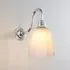 Hexagon Wall Light with Swan Neck - Polished Chrome