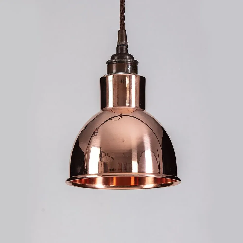 Industrial Pendant Light - Antique Nickel, Metal