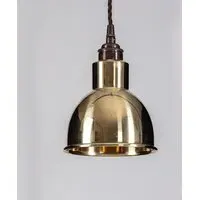 Industrial Pendant Light - Polished Brass, Metal
