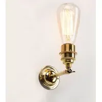 Industrial Wall Light with Clamp - Polished Brass