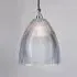 Large Elongated Pendant Light - Nickel, Glass