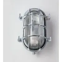 Large Oval Bulkhead Light - Chrome, Brass