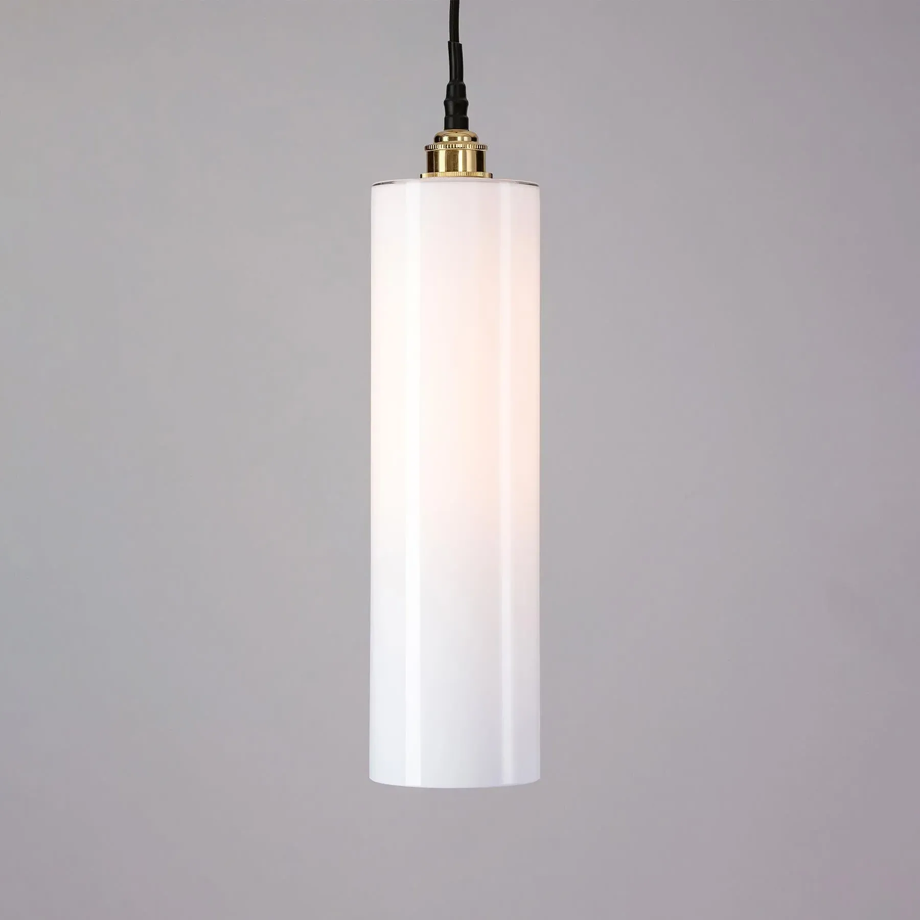 Large Pendant Light IP44 Rated - Brass, Glass