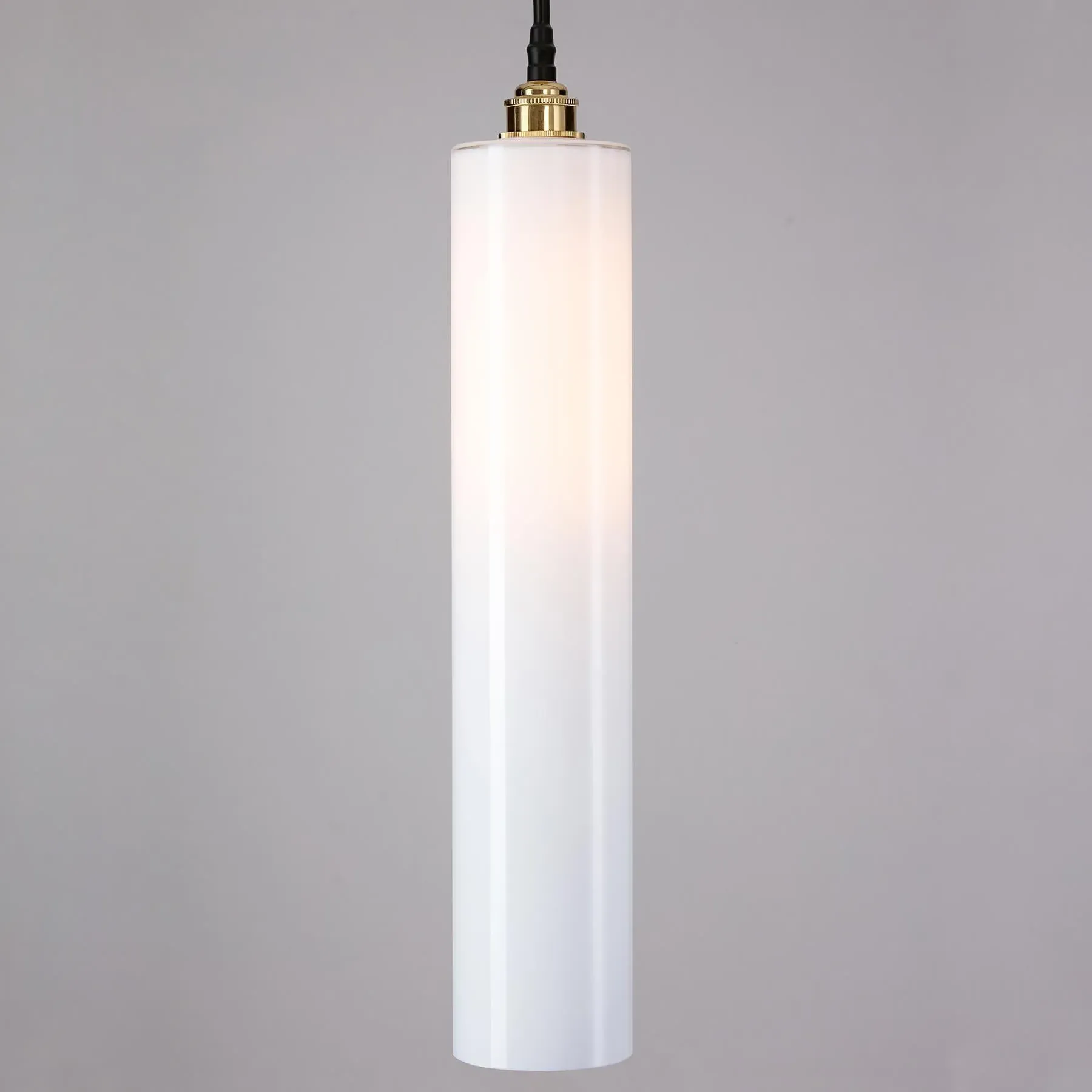 Large Pendant Light IP44 Rated - Brass, Glass