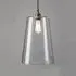 Large Tapered Pendant Light - Brass, Glass