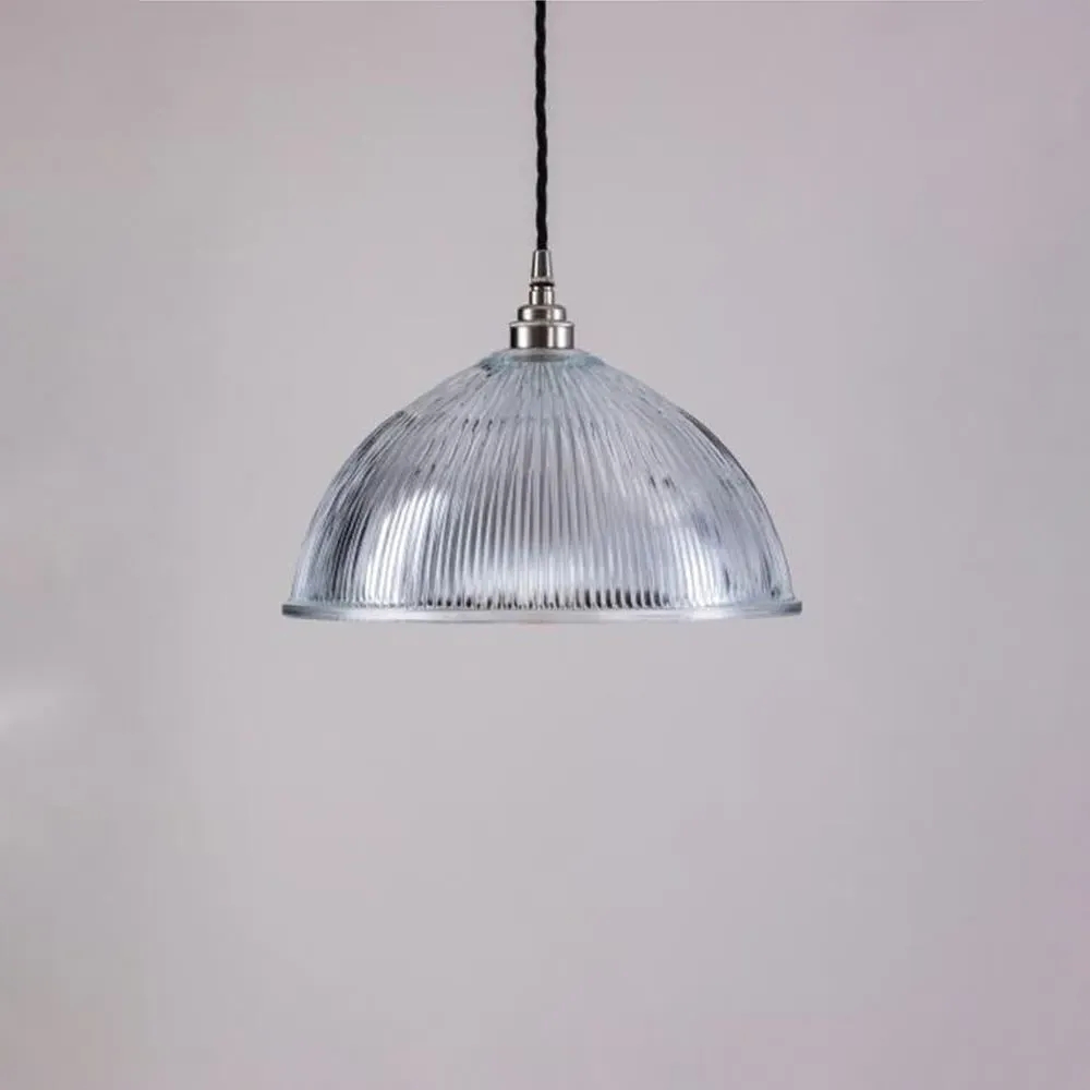 Medium Dome Pendant Light - Chrome, Glass