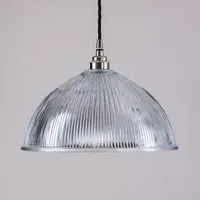 Medium Dome Pendant Light - Nickel, Glass