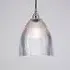 Medium Elongated Pendant Light - Nickel, Glass