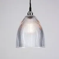 Medium Elongated Prismatic Pendant Light IP44 - Polished Chrome