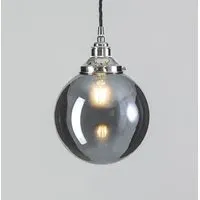 Medium Globe Pendant Light - Smoked, Blown Glass