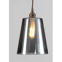 Medium Tapered Pendant Light - Brass, Glass