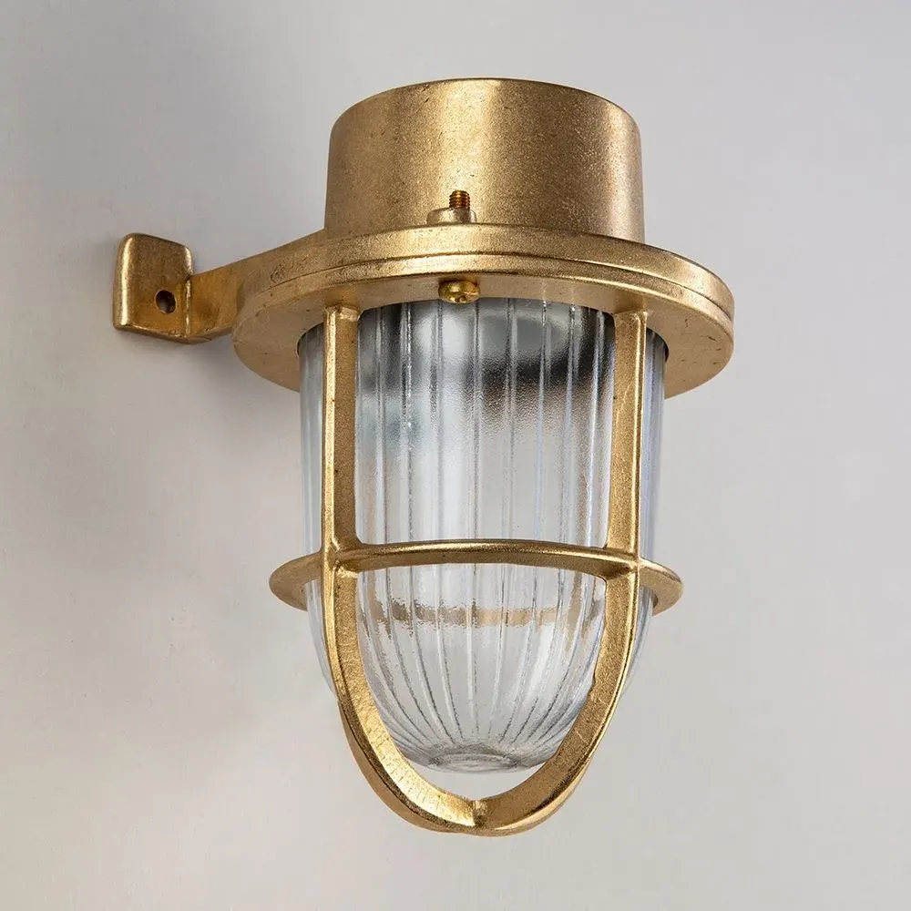 Mini Yacht Wall Light - Matt Nickel, Brass