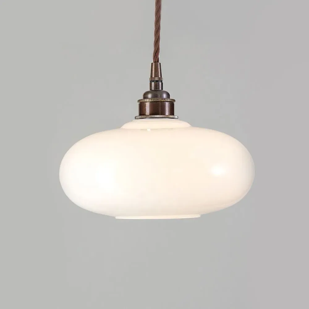 Montgomery Pendant Light - Polished Nickel, Opal Glass