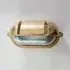 Oval Bulkhead Light with Eyelid - Brass