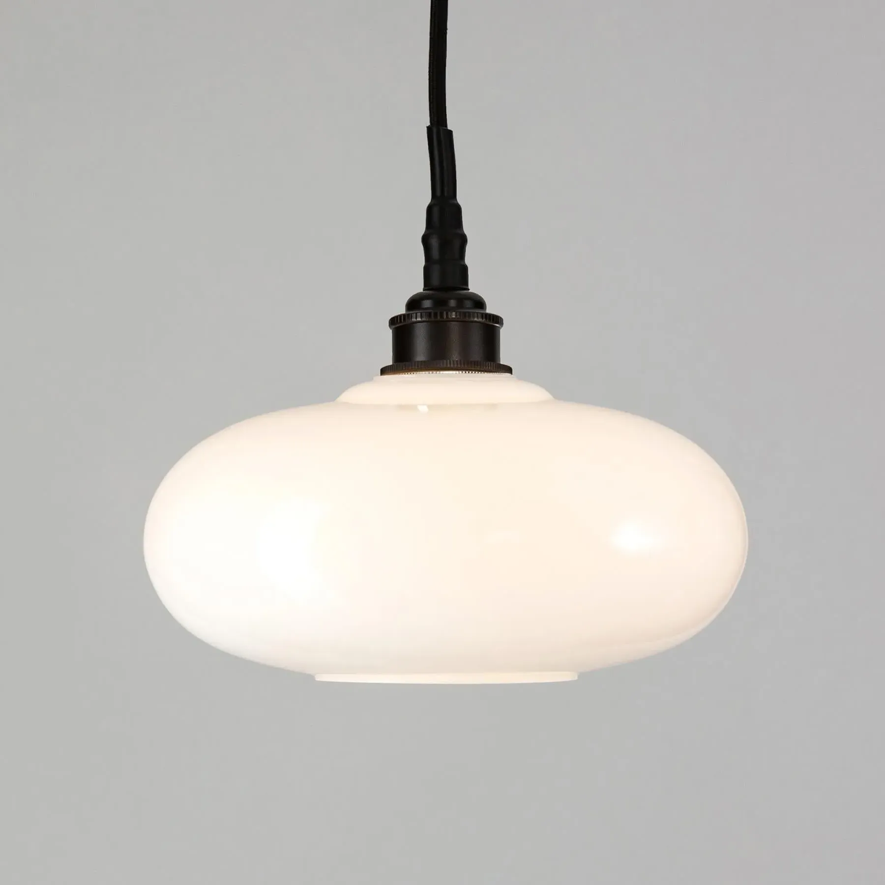 Pendant Light with IP44 Rating - Brass, Opal Glass