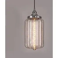 Pendant Light with Tube Bulb - Clear, Glass