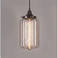 Pendant Light with Tube Bulb - Clear, Glass