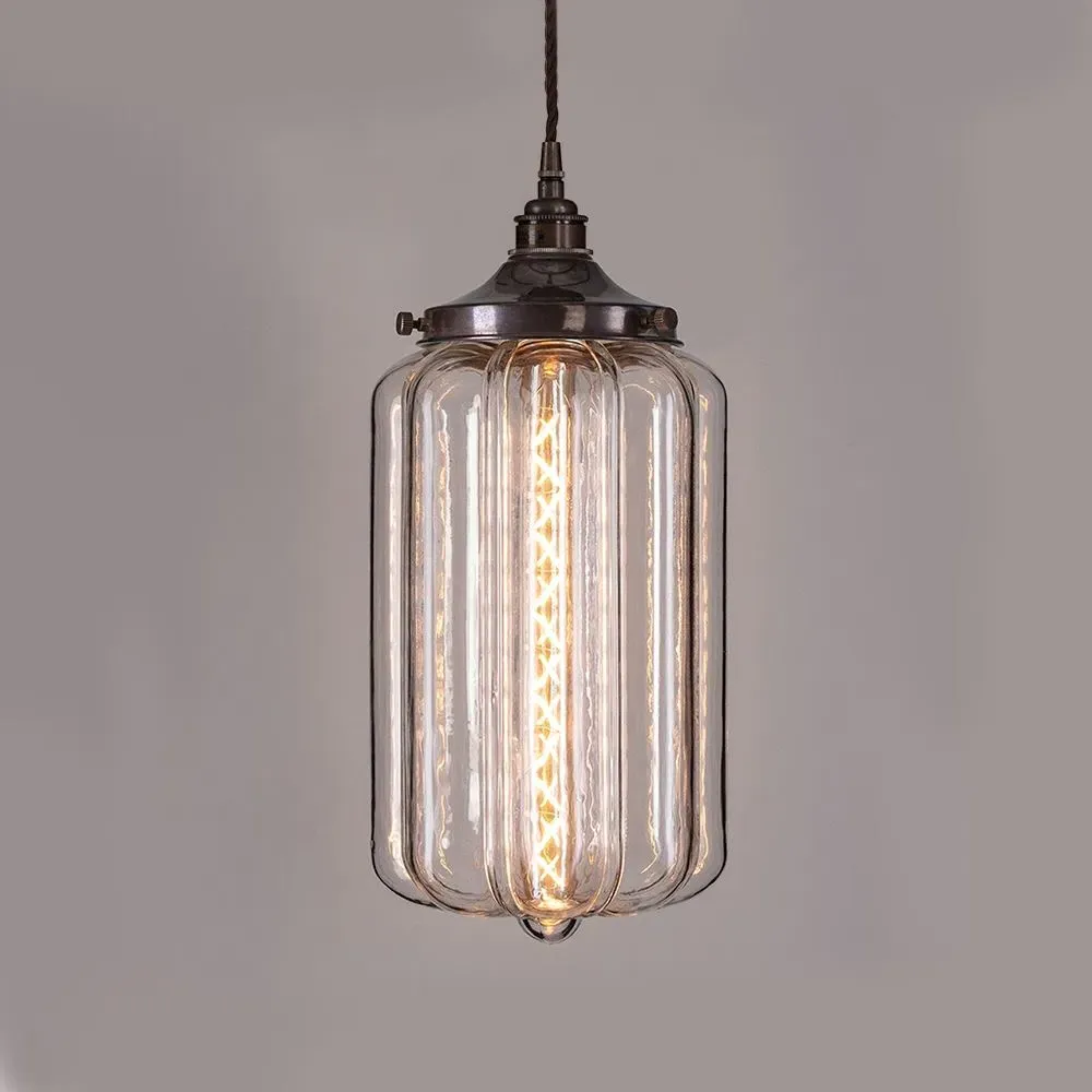 Pendant Light with Tube Bulb - Clear, Glass