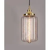 Pendant Light with Tube Bulb - Clear, Glass