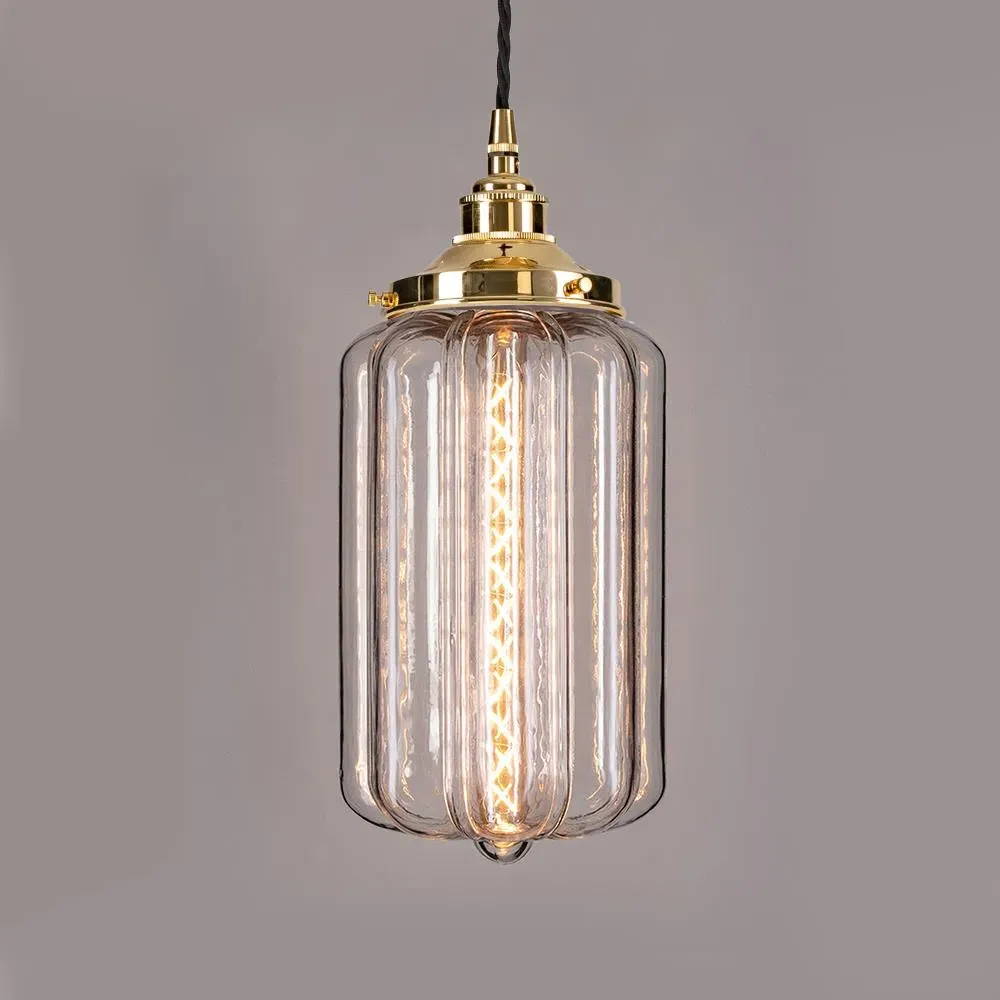 Pendant Light with Tube Bulb - Clear, Glass