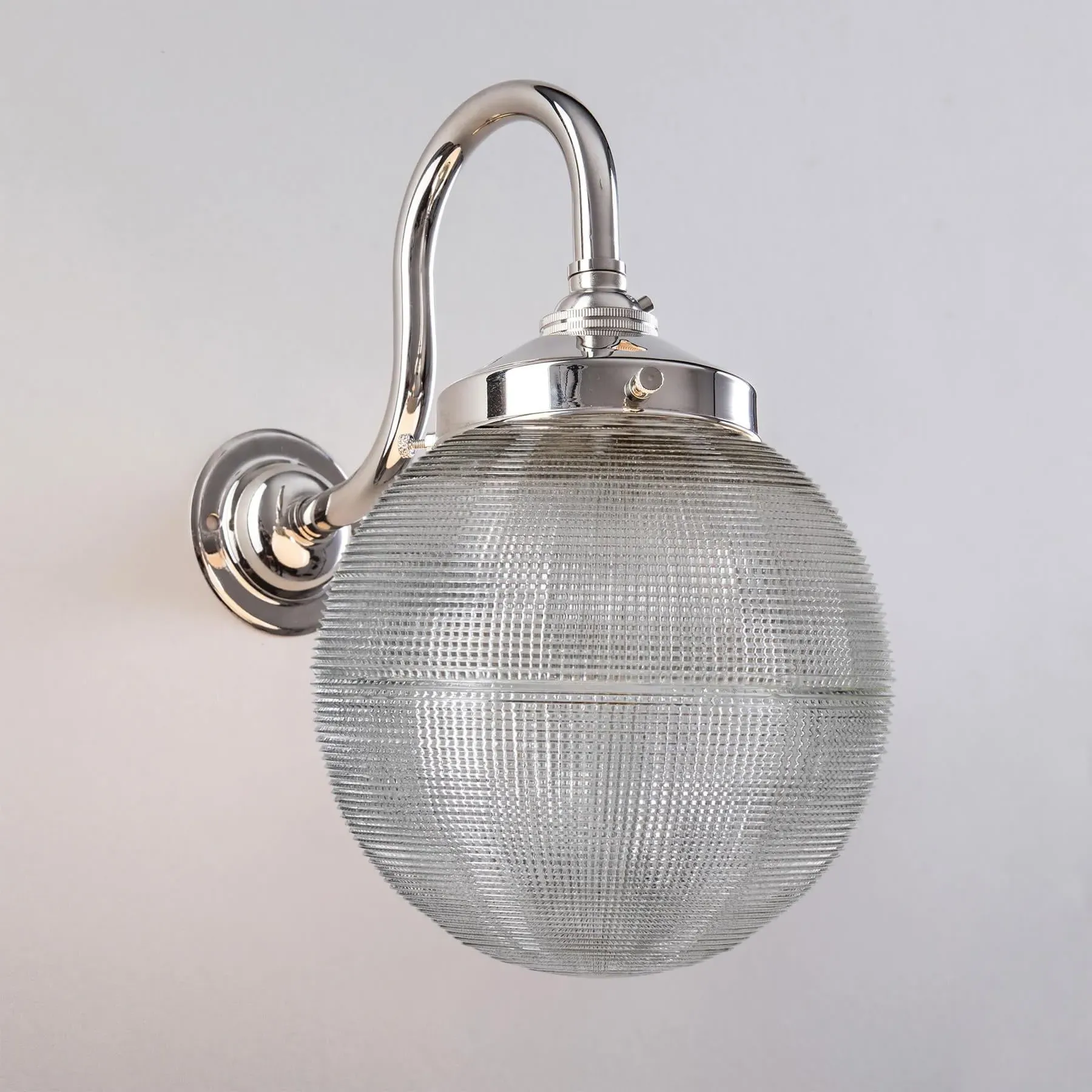 Prismatic Globe Wall Light - Polished Chrome