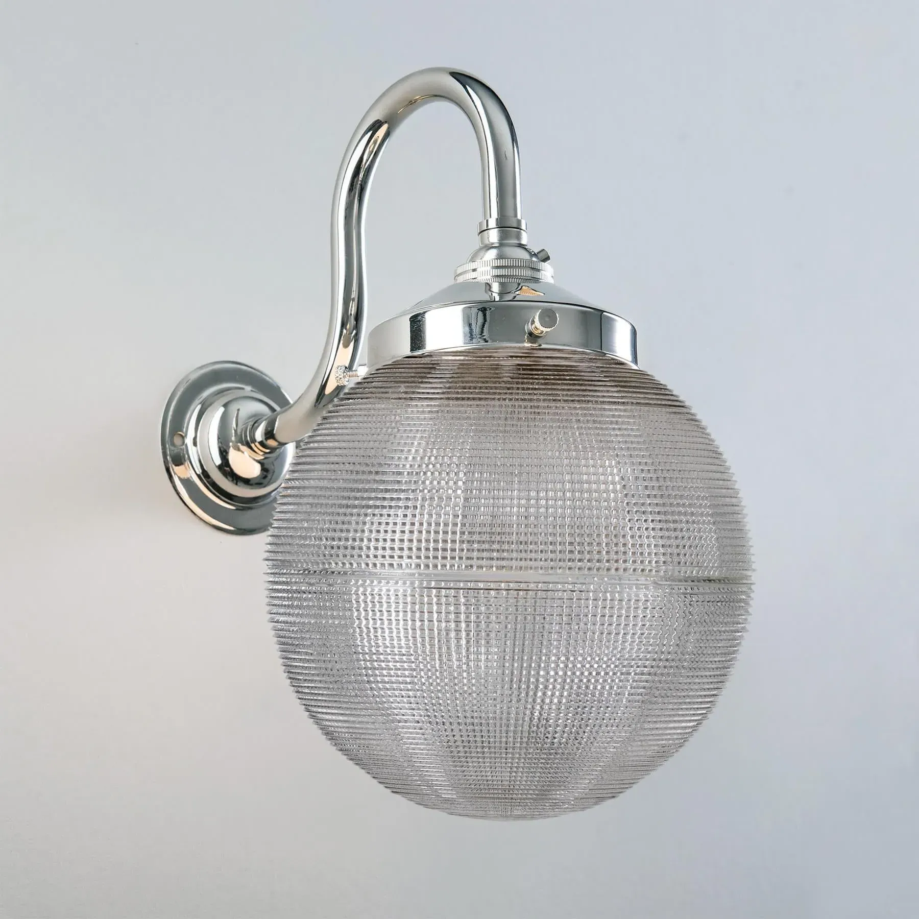 Prismatic Globe Wall Light - Polished Nickel