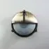 Round Bulkhead Light with Eyelid - Antique Brass
