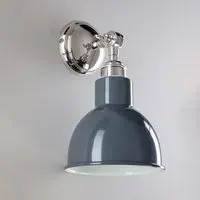 Short Arm Wall Light - Polished Nickel, Metal