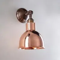 Short Arm Wall Light Unswitched - Brass, Metal