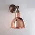 Short Arm Wall Light Unswitched - Brass, Metal