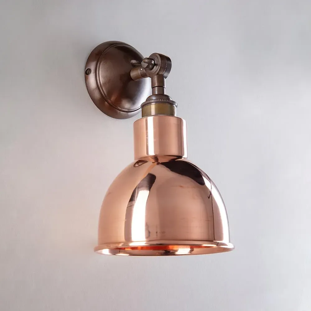 Short Arm Wall Light Unswitched - Brass, Metal
