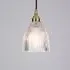 Small Elongated Pendant Light - Brass, Glass